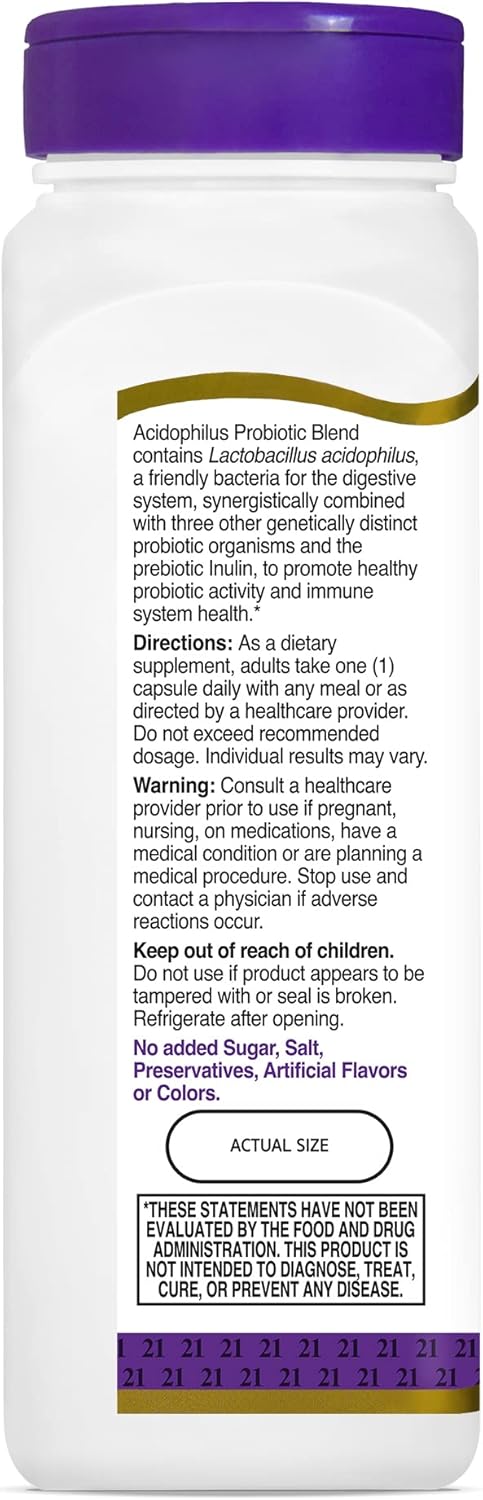 21st Century Acidophilus Probiotic Blend Capsules, 150 Count