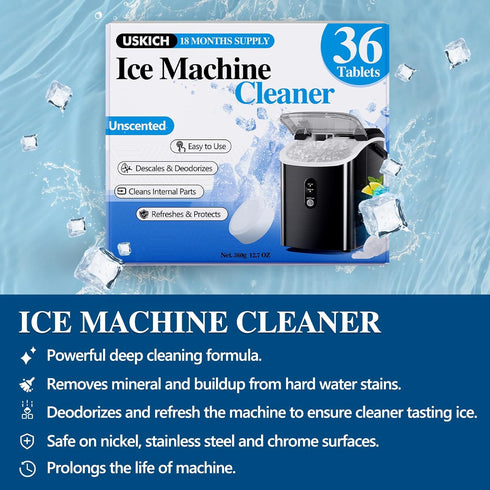 Tablets-36Pack Countertop, Ice Machine Cleaner Descaler Ice Maker Cleaner Compatible with Frigidaire, Opal, GE Profile