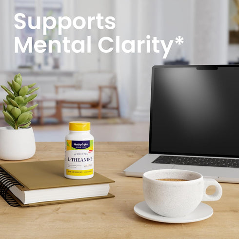 Healthy Origins L-Theanine 100 mg (AlphaWave) - Supports Relaxation, Brain Support, 180 Veggie Caps
