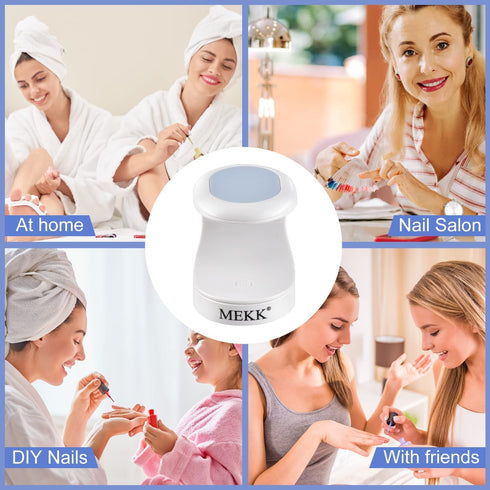 MEKK Mini UV Light for Gel Nails, 16W Portable Single Finger UV LED Nail Lamp, Compact Design for Home and Salon - Blue