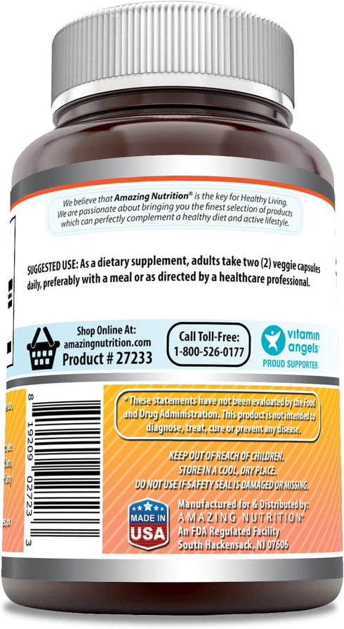 Amazing Formulas Berberine Supplement, 1200 Mg Per Serving, 120 Veggie Capsules, Non-GMO, Gluten-Free