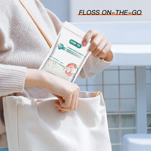 400 Count Dental Floss Picks, No Break & No Shred Flossers for Adults, Family Oral Care Set (Pack of 4)