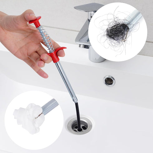 61 Inch Flexible Grabber Claw Pick Up Tool with 4 Bendable Claws for Sink Drain Clog Removal