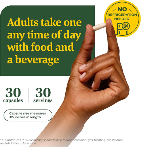 MegaFood Digestive Probiotic, 12 Strain Vegetarian Probiotics for Gut Health, 30 Billion CFUs, 30 Capsules