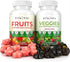 (120 Chews) Fruits and Veggies Supplement - Superfood Gummies with 9 Superfruits & 30 Veggies, Non-GMO