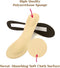 CB 4-Pairs Cloth Surface Sponge Inserts, Invisible Slim Lightweight Insoles Liners for Women's Shoes 5-7, Style A, Black