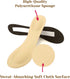 CB 4-Pairs Cloth Surface Sponge Inserts, Invisible Slim Lightweight Insoles Liners for Women's Shoes 5-7, Style A, Black