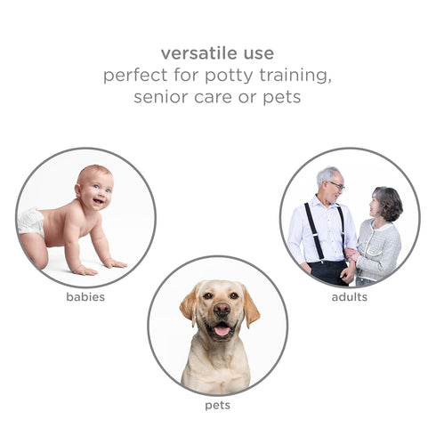 Pack 4 Ubbi Washable Underpads, Waterproof Reusable Heavy Absorbency Incontinence Pads for Kids, Adults, Elderly