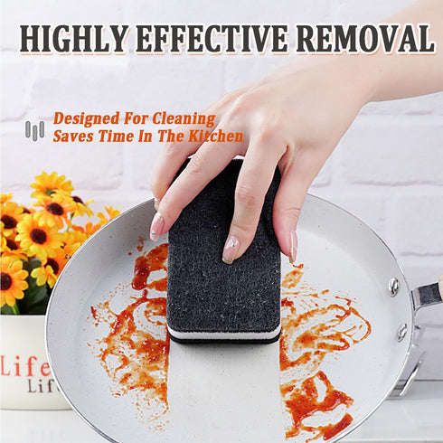 Taeku Natural Kitchen Sponge, 6 Pack Heavy Duty Scrub Cellulose Sponges for Dishes, Eco Friendly Cleaning