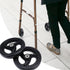 MY MIRONEY 2PCS Black Wheel Replacement Glide Caps for Wheelchairs, Walkers, PVC Front Wheels with Mounting Screws