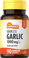Odorless Garlic Softgels - 1000 mg - 90 Count - Non-GMO and Gluten Free by Sundance