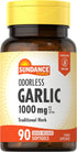 Odorless Garlic Softgels - 1000 mg - 90 Count - Non-GMO and Gluten Free by Sundance