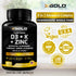 Vitamin D, K2, K1, Zinc, Quercetin, Elderberry, Turmeric, Ginger & Echinacea Whole Food Supplement - 120 Capsules