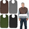 LURKOMEMO Adult Bibs for Men, 4-Pack 18"x30" Reusable Waterproof with Optional Crumb Catcher,