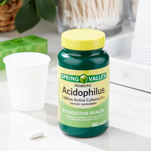 Lual's 45 Diabetes Decoded Bundle with Spring Valley Probiotic Acidophilus, 100 Capsules for Digestive Health