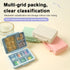 Wopanxye 9 Travel Pill Organizer, Compartments Portable Medicine Storage Box, BPA-Free, Double Lock, Daily Cute