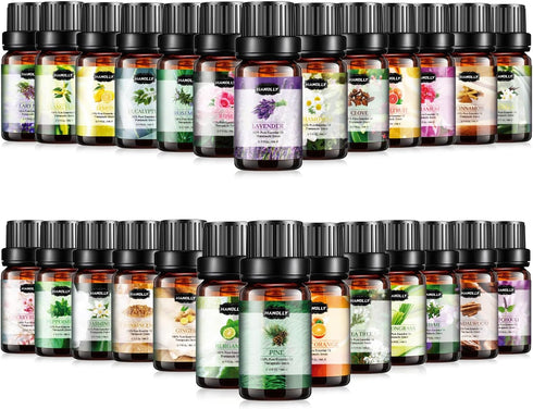 Essential Oils Set, Aromatherapy Essential Oil Kit for Diffuser, Massage, Skin Care