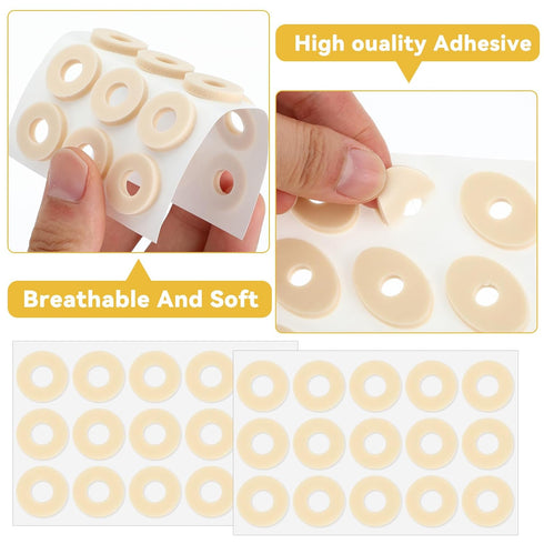 Tyqour 120pcs 4 Corn Pads For Feet Model Corn Cushions For Toes Latex Foam Corn Removers For Feet Self Adhesive Toe