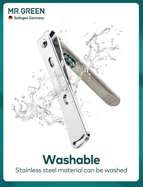 MR.GREEN Nail Clipper 4Pcs Set, Stainless Steel Manicure Pedicure Kit with Travel Case Gift Box