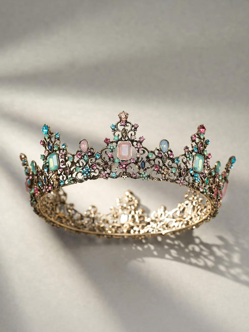 SWEETV Queen Crown for Women, Baroque Wedding Tiaras and Crowns, Jeweled Tiara Hair Accessories