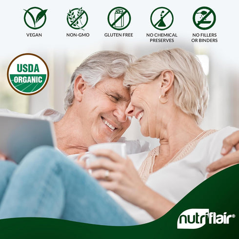 NutriFlair Organic Citrus Bergamot 1400mg, 120 Capsules - Natural Heart Health Supplements, Non-GMO