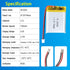 Qimoo 603038 3.7V 750mAh 603038 Pack PH2.0mm Lipo Battery Rechargeable Lithium Polymer Battery with JST Connector