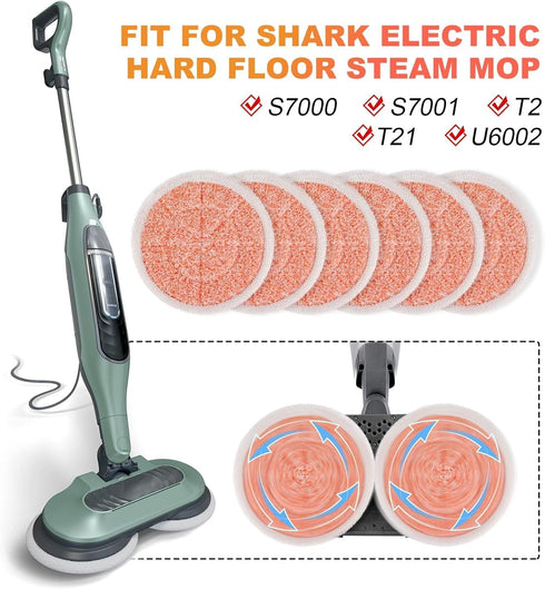 Steam Mop Replacement Pads for Shark S7000 Series - Reusable Mop Head Refill (12 Pack) - Compare Part Model #: XKITP7000