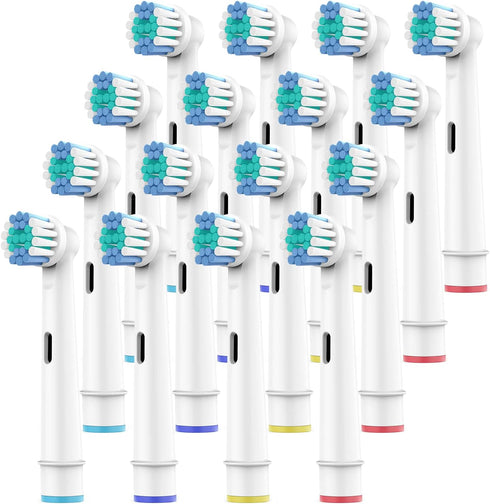 Toothbrush Heads for Oral B, 16 Pack Professional Electric Toothbrush Replacement Heads with Medium Soft DuPont Bristles