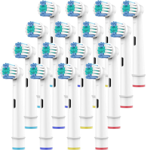 Toothbrush Heads for Oral B, 16 Pack Professional Electric Toothbrush Replacement Heads with Medium Soft DuPont Bristles