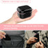 BVN Denture Bath Case, Retainer Cleaner with Mirror, Mouth Guard and Aligner Holder, Black for False Teeth