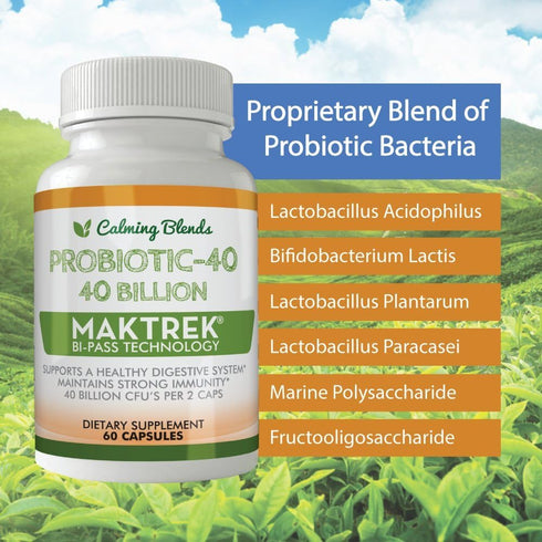 Probiotic Supplement, 40 Billion CFU, 60 Vegetable Capsules, Bi-Pass Delivery System for Maximum Effectiveness