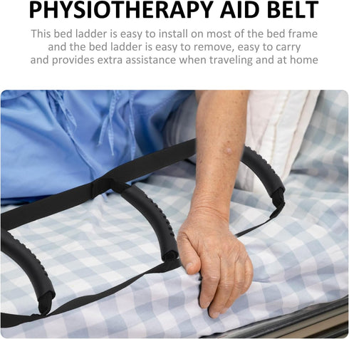 PERSELOSO Adjustable Bed Pull up Strap for Elderly Seniors with Four-Layer Sit up Assist Rope Bed Ladder for Disabled