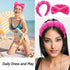 VELSCRUN 6 Pack Spa Headband, Makeup Headband, Face Wash Headband, Rose Pink Sponge Hair Band for Women Girls