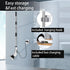 IPX7 8 Cordless Electric Spin Scrubber - Waterproof, LCD Display, Brush Heads, Adjustable Extension Handle, for Shower