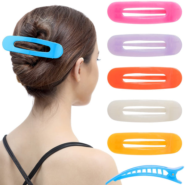 RC ROCHE ORNAMENT 6 Pcs Durable Plastic Hair Clips for Women, Large Jelly Candy Multicolor Jaw Claw Clamp