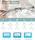 Rimless Multifocus Reading Glasses Women Progressive Multifocal No Line Bifocal Reader Blue Light Computer Eyeglasses