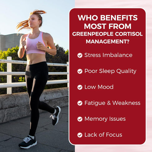 w/KSM-66 B6 60 Gummies GREENPEOPLE Cortisol Supplements for Women & Men - Cortisol Reducer Detox Manager