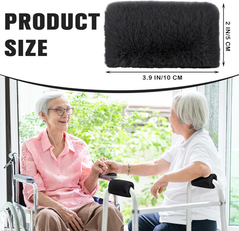 2 2 Threlaco Pcs Walker Handle Cushions Fluffy Walker Hand Pads Universal Padded Rollator Hand Cover for Folding