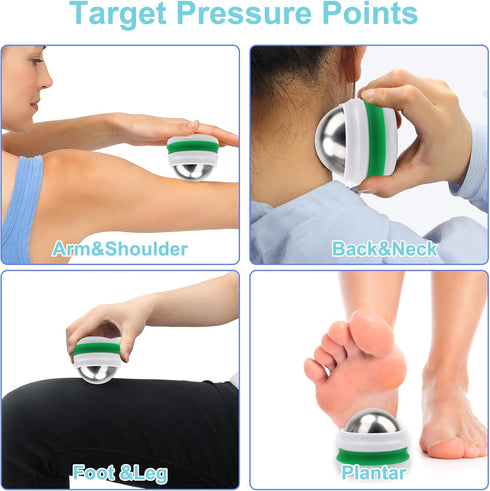 AHIER Cold Massage Roller Ball, Cold Therapy Relief, Removable Gel Ball for Deep Tissue Massage Pain Relief