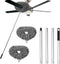 Ceiling Fan Cleaner Duster, Reusable Microfiber Blade Cleaner with Extendable Long Handle (Gray)