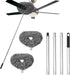 Ceiling Fan Cleaner Duster, Reusable Microfiber Blade Cleaner with Extendable Long Handle (Gray)