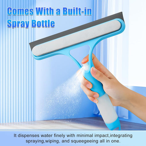 incthoust 3 1 Scraper,3 1 in Window Cleaning in Spray Squeegee,Window Squeegee with Spray,Windows Squeegee Cleaner Tool