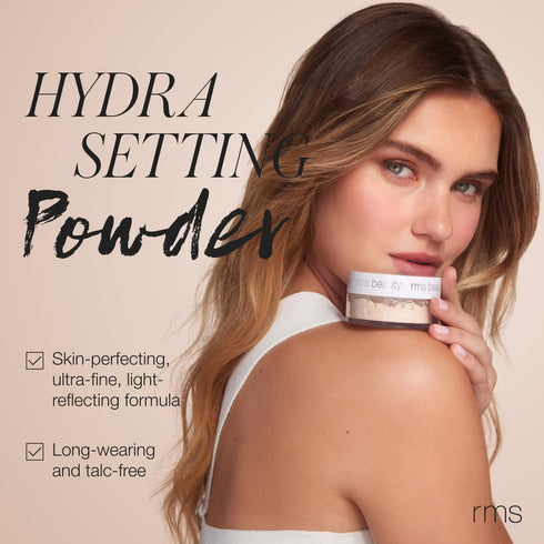 RMS Beauty Hydra Setting Powder - Talc Free Finishing Powder for Face, Blurring, Setting, & Pore Minimizer