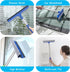 Window Squeegee - 56'' Long Handle Cleaner Tool, 2-in-1 Window Scrubber for Home, Car Windshield, Shower Door