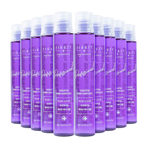 Signature Professional Keratin Hair Ampoule - 13ml/0.43FL.OZ, 10 Each, Contains Hydrolyzed Keratin