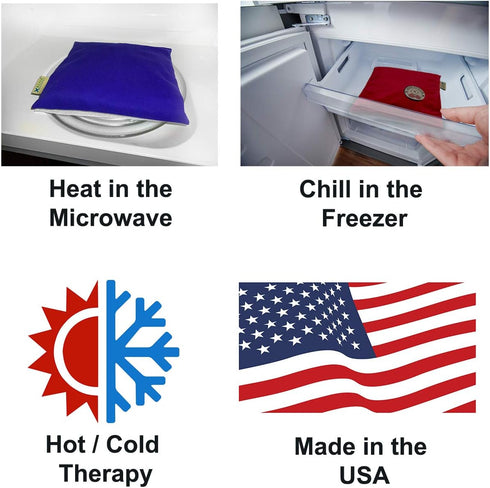 KOYA Naturals Soft Velvet Microwave Heating Pad for Cramps - Microwavable Moist Heat Bag - for Neck, Muscles, Joints