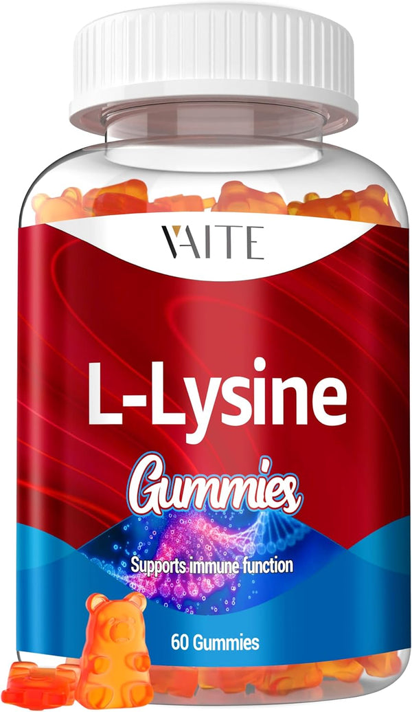 L-Lysine 1000mg Gummies, Vegan, Gluten Free, Chewables for Kids & Adults, Supports Skin, Lip, Tissue Health & Immune