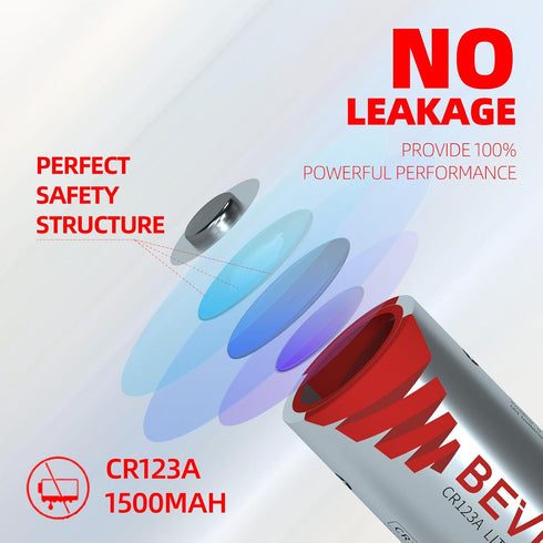 CR123A 3V Lithium Batteries 6 Pack, 1500mAh Photo Lithium Battery for Flashlight and Security Device?Non-Rechargeable?