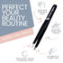 Tweezer Guru Tweezers for Women, Precision Slant-Pointed Eyebrow Tweezer for Facial Hair Removal (Black)