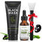 SHVYOG Blackhead Peel Off Face Mask - 3-in-1 Remover with Brush & Tea Tree Oil Serum, Charcoal Mask (100g+30ml)